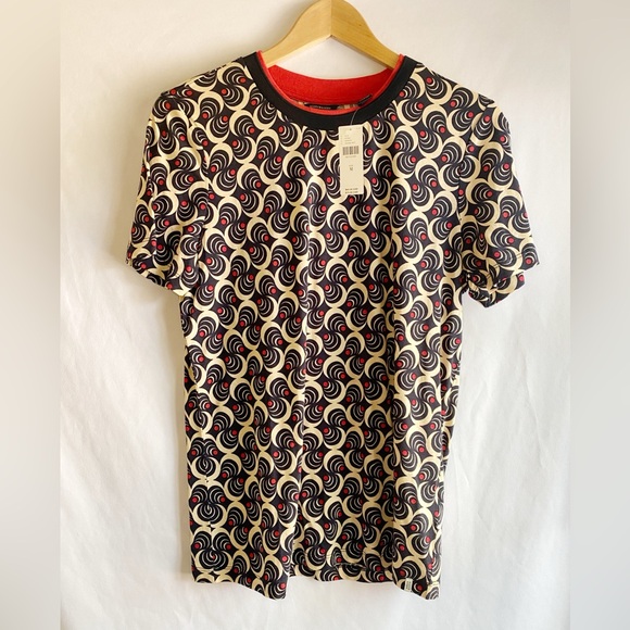 NWT Anthropologie SCOTCH & SODA Red, Blue, & Cream Tee. Medium. Graphic Print - Picture 3 of 9